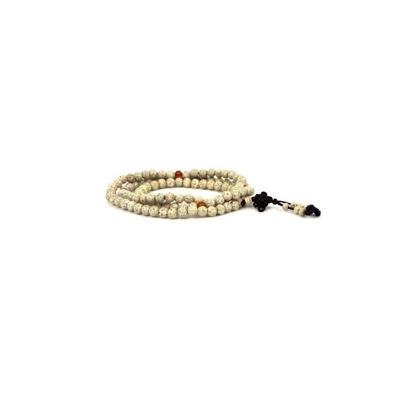 Mala graines lotus et cornaline Mala graines lotus et cornaline