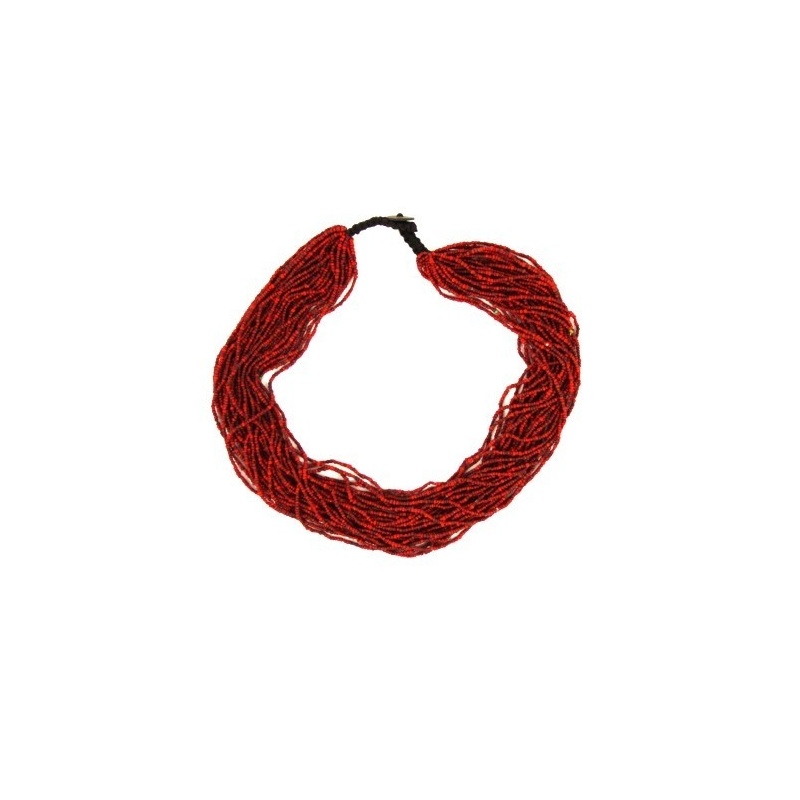 Collier rouge traditionnel Népal Collier rouge traditionnel Népal