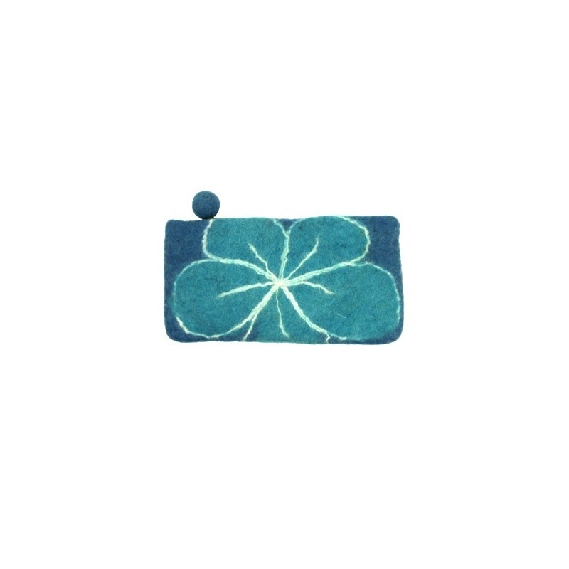 Pochette en laine bleu Pochette en laine bleu