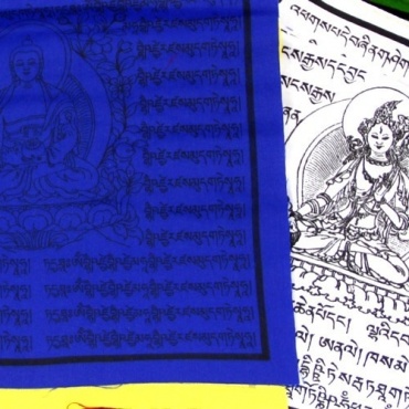 Drapeaux tibétains de prières en coton 