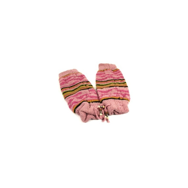 Jambières en laine rose Jambières en laine rose