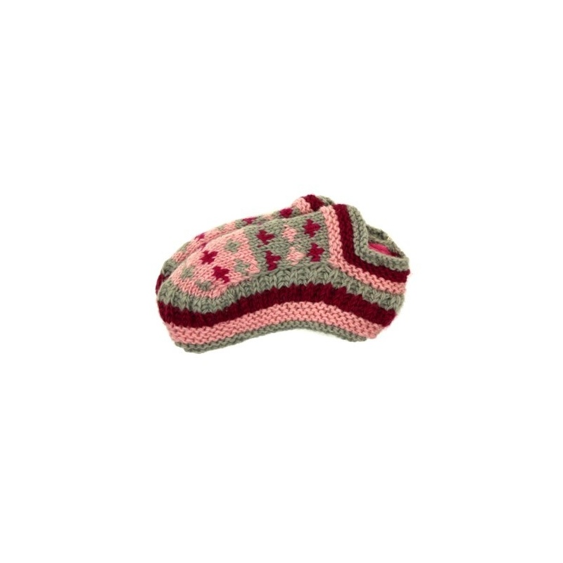Chausson de nuit gris et rose Chausson de nuit gris et rose