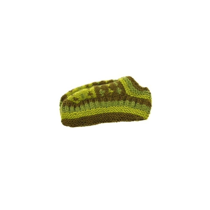 Chaussons de nuit en laine vert Chaussons de nuit en laine vert