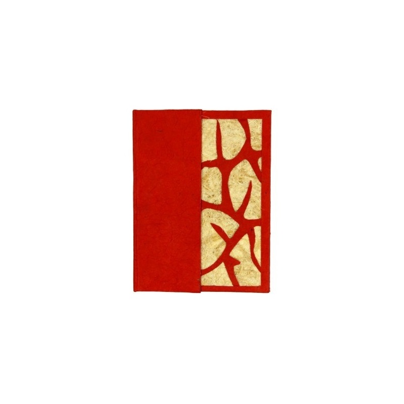 Carnet de papier Lokta rouge Carnet de papier Lokta rouge