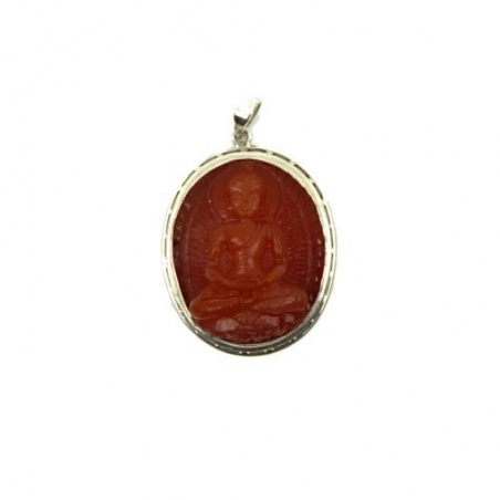 Pendentif Bouddha Amithaba Cornaline