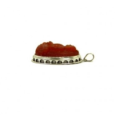 Pendentif Bouddha Amithaba Cornaline