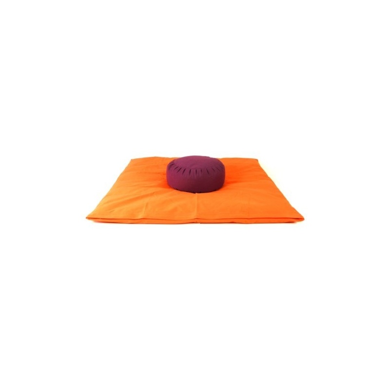 Zabuton orange et Zafu violet magenta Zabuton orange et Zafu violet magenta