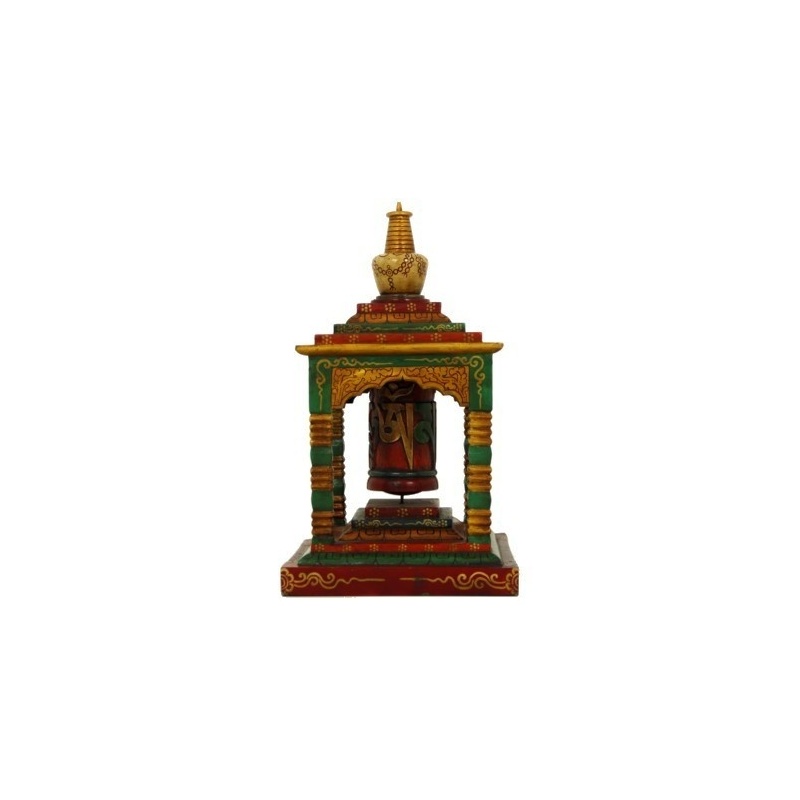 Moulin à prières tibétain et stupa Moulin à prières tibétain et stupa