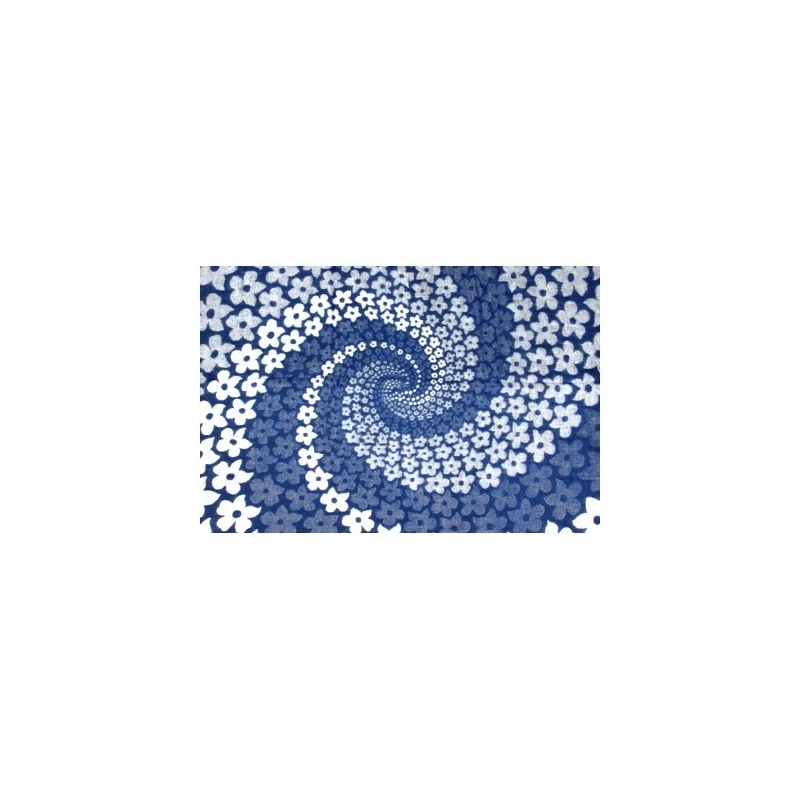 Couverture Châle spirale bleu Couverture Châle spirale bleu