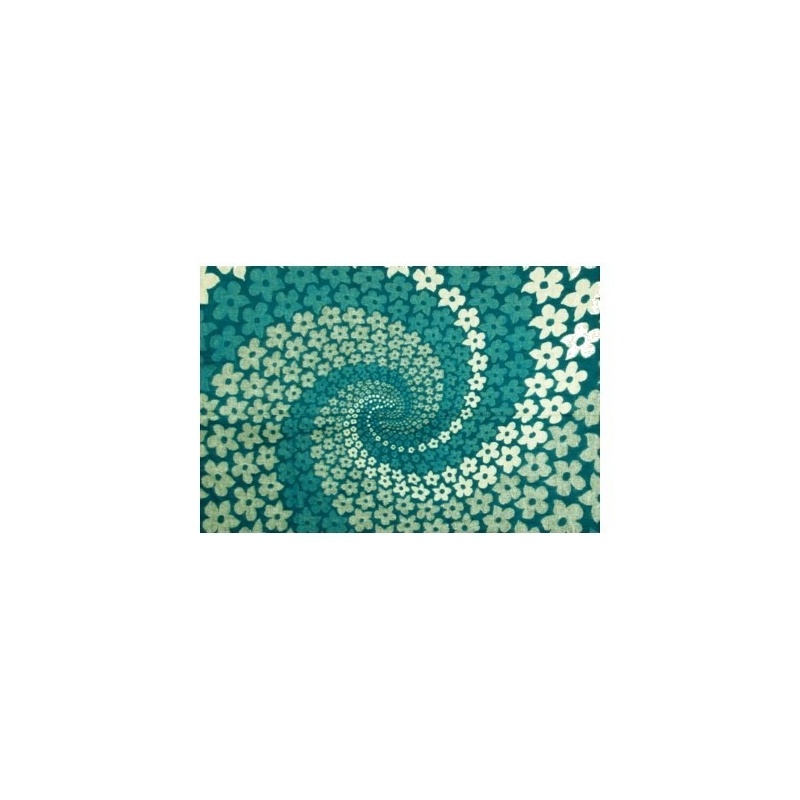 Couverture Châle spirale vert turquoise Couverture Châle spirale vert turquoise